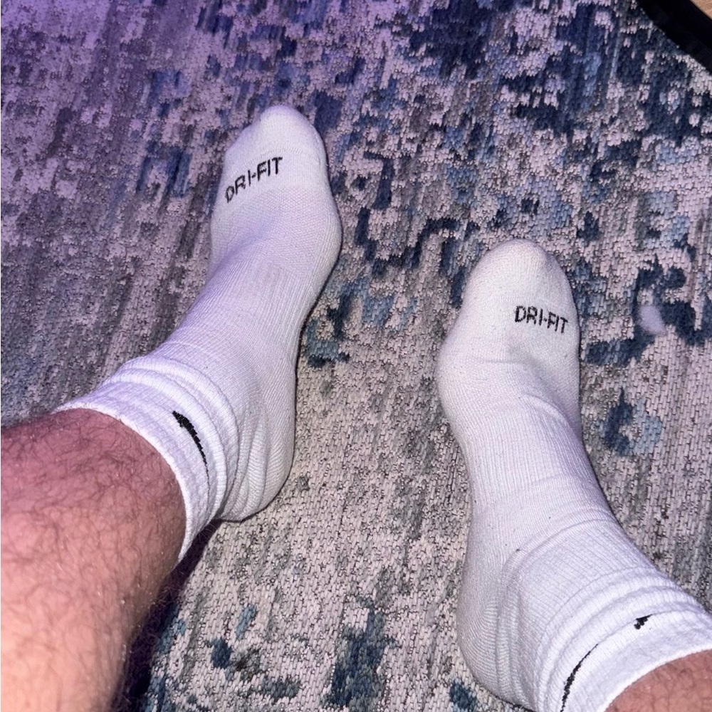 Nike White Dri-FIT Men's Athletic Socks